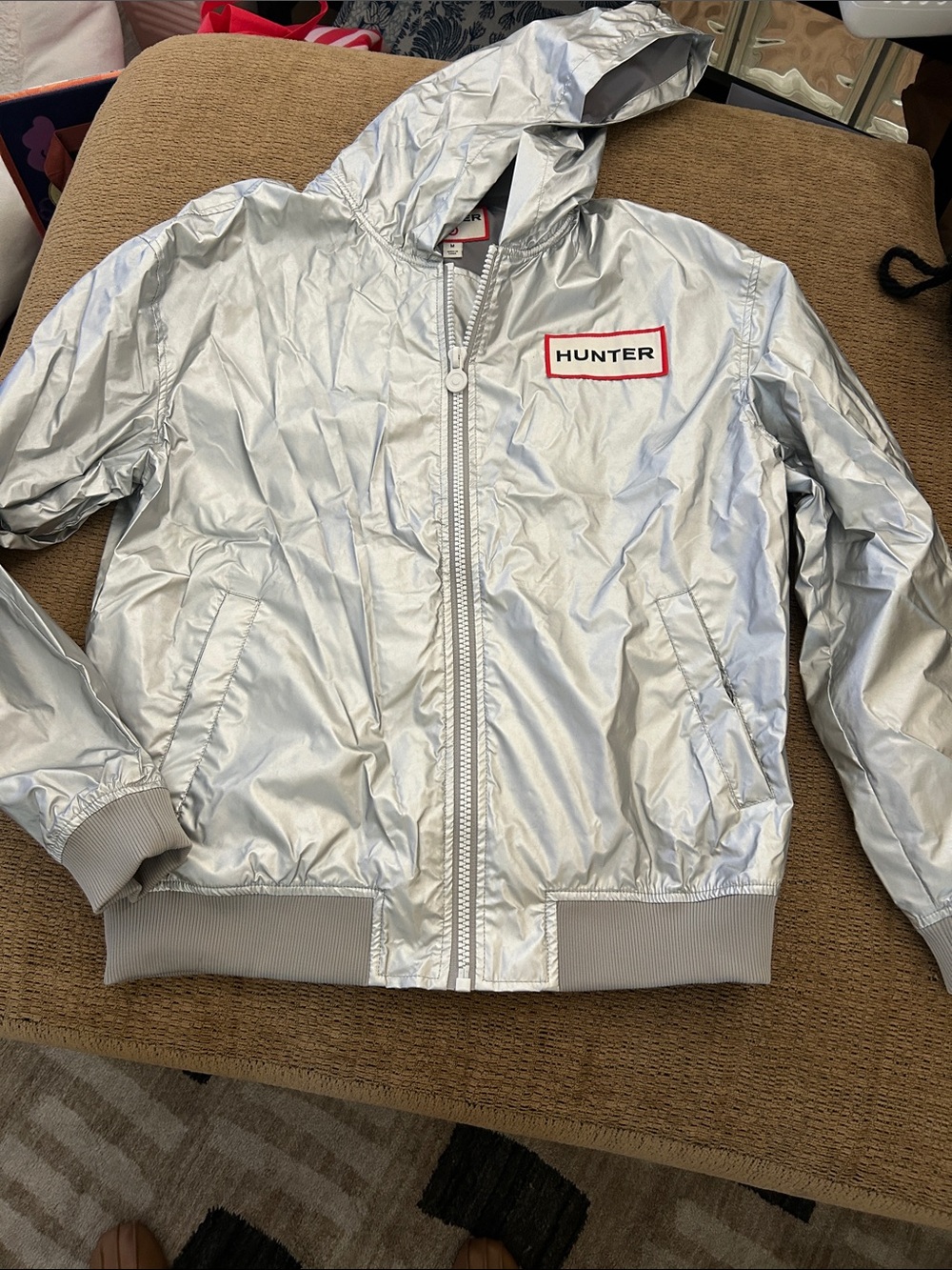 Hunter Silver Reflective Hooded Utility Jacket